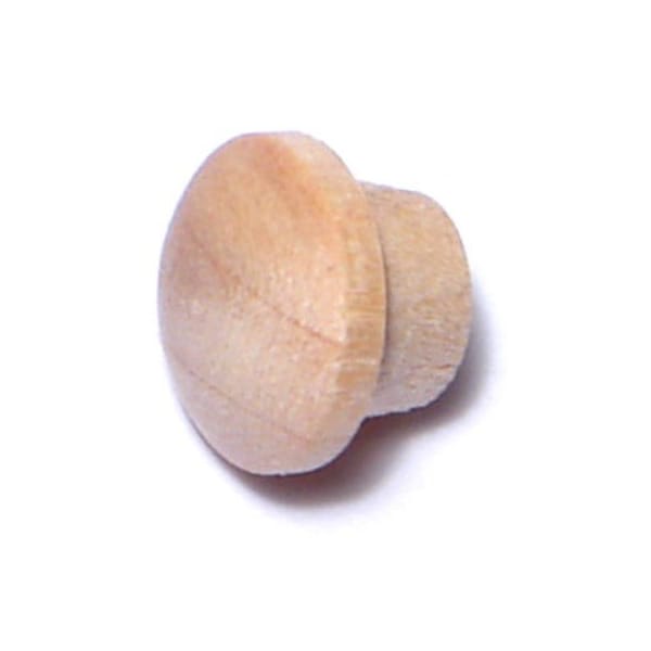 1/4" Birch Wood Round Head Screw Hole Buttons 100PK